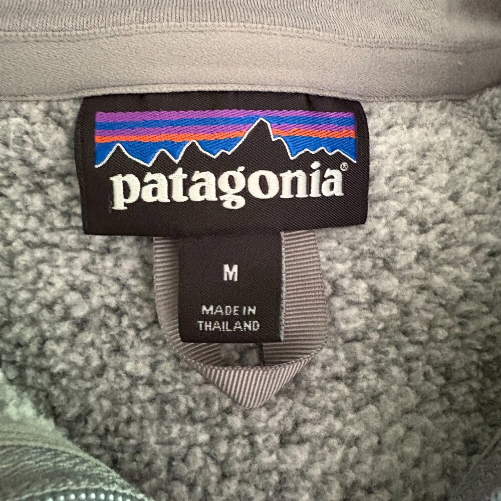 Patagonia Gray Better Sweater 1/4-Zip Fleece Size Medium in Excellent Condition - Picture 12 of 15